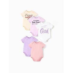 PatPat Bamboo 5-Pack Baby girl Casual Romper Pink 18-24 mos